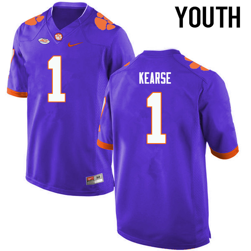 Youth Clemson Tigers #1 Jayron Kearse College Football Jerseys-Purple - Click Image to Close